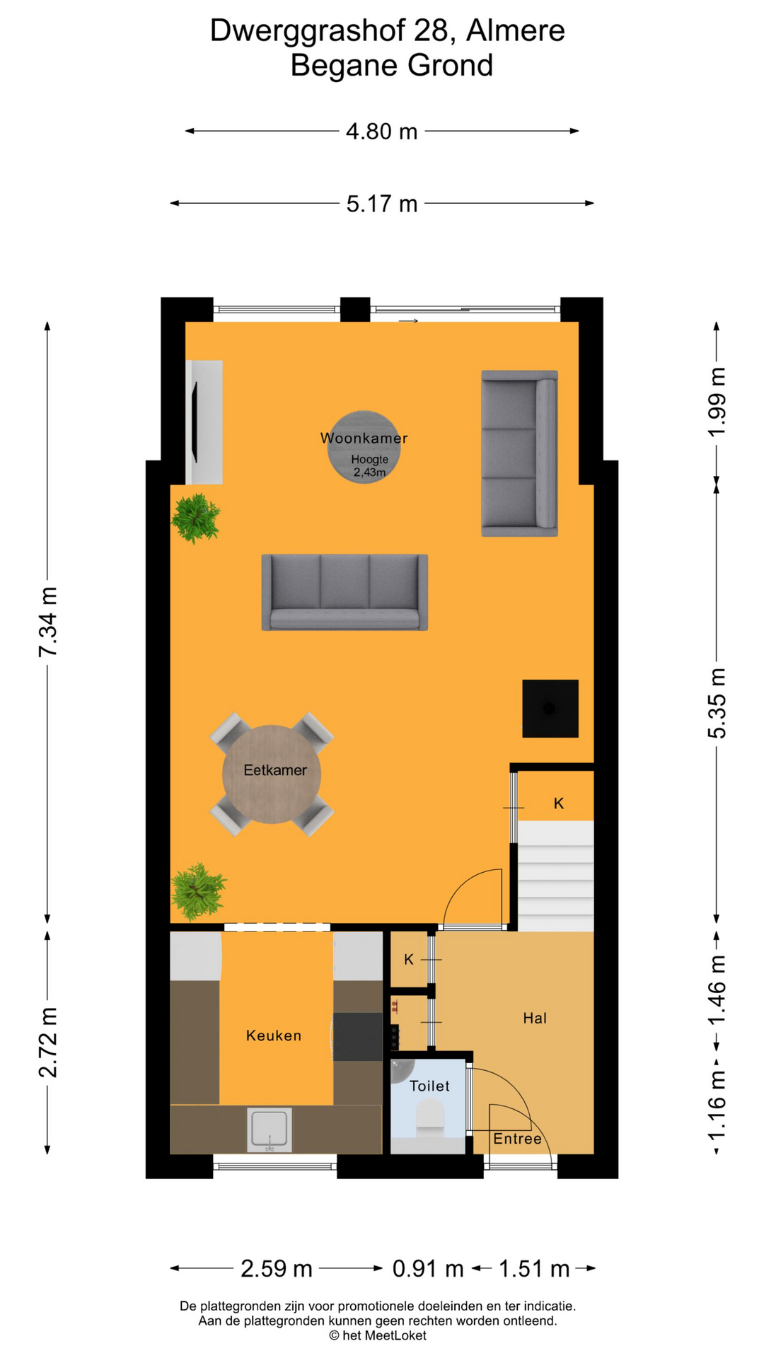 Dwerggrashof 28 , 1313 AV Almere map